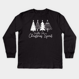 Smells Like Christmas Spirit Kids Long Sleeve T-Shirt